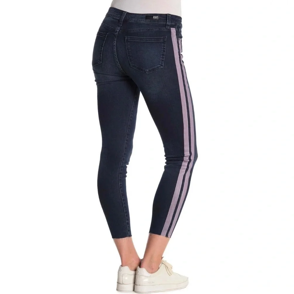 KUT FROM THE KLOTH CIGARETTE STRIPED SKINNY JEANS - Picture 5 of 15